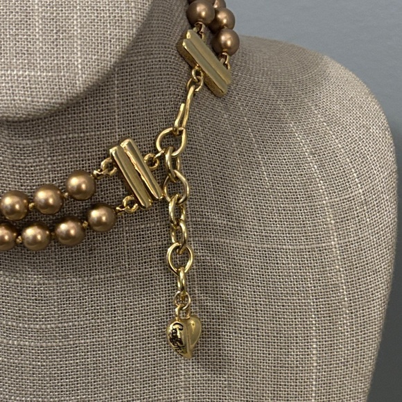 Carolee Gold Double Strand Necklace - Picture 3 of 8